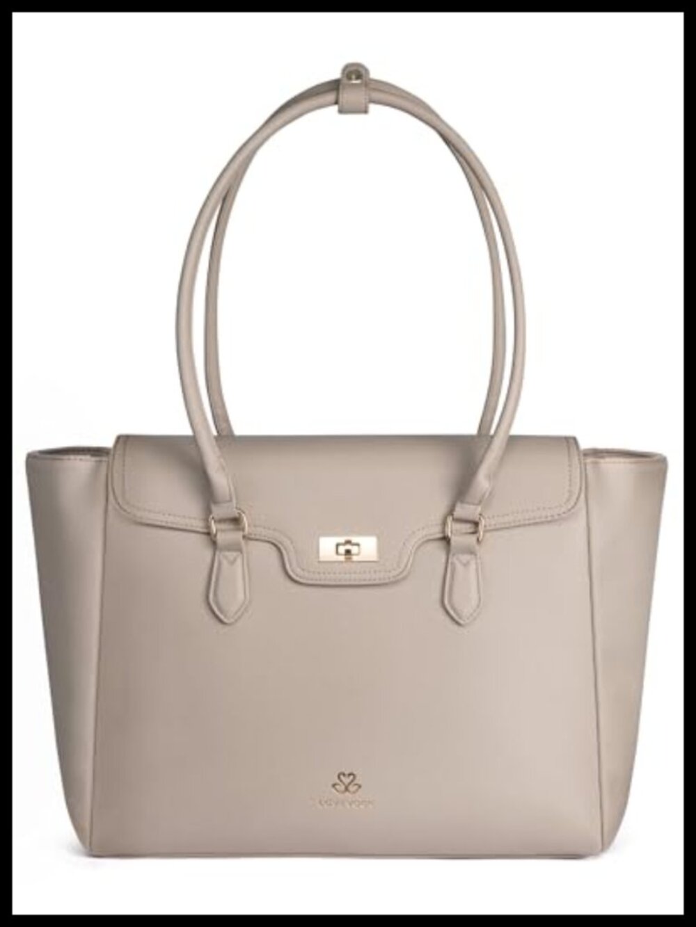 Soft PU Leather Laptop Bag for Women 15.6 Inch Work Shoulder Tote